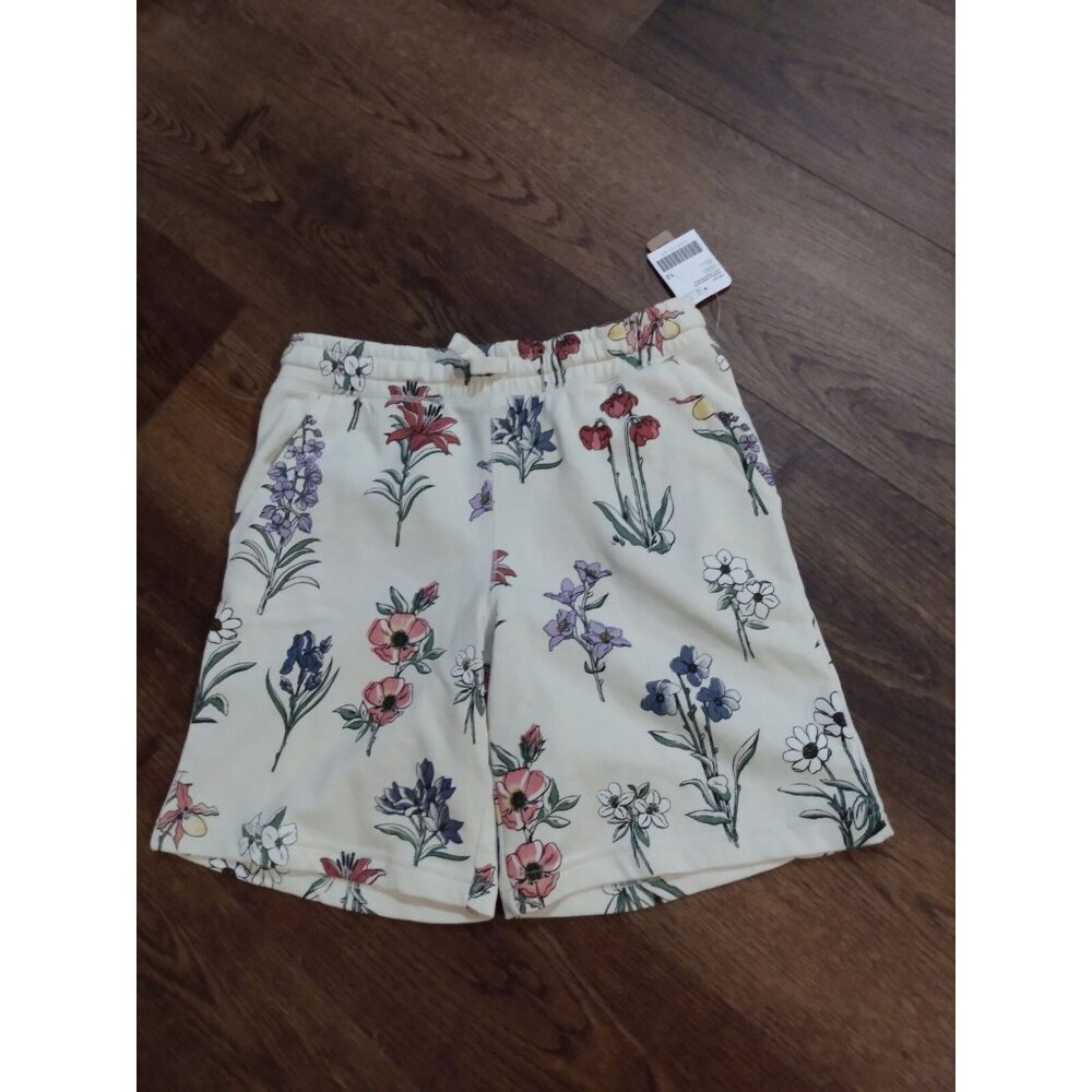NWT Girls Roots kids Shorts Flower Pattern Size 12 Floral Cotton Mix
